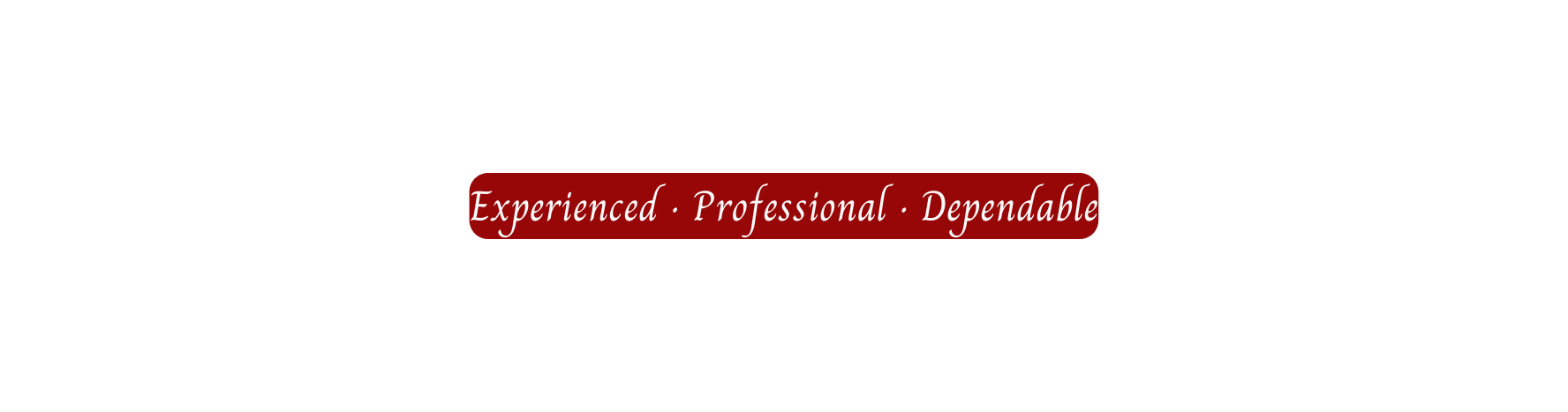 Experienced Professional Dependable